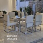 juego de comedor plateado sp